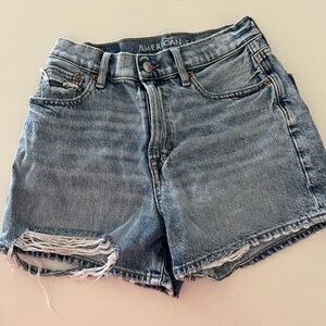 American Eagle Outfitters Highest Rise ‘90s boyfriend Blue Denim Shorts
